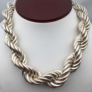 VTG sterling silver 925 Italy Rope chain